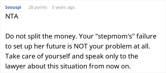 Estranged Dad Leaves Everything To Daughter, Moocher Stepmom Demands She Share Inheritance “Equally”