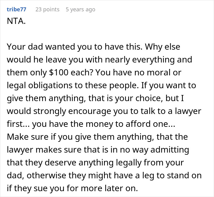 Estranged Dad Leaves Everything To Daughter, Moocher Stepmom Demands She Share Inheritance “Equally”