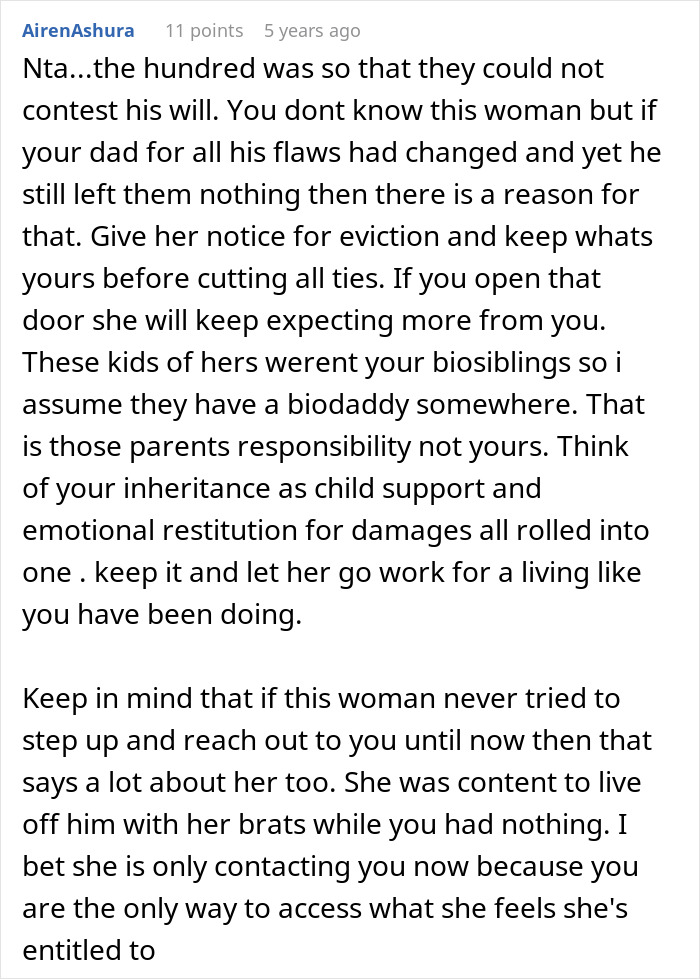 Estranged Dad Leaves Everything To Daughter, Moocher Stepmom Demands She Share Inheritance “Equally”