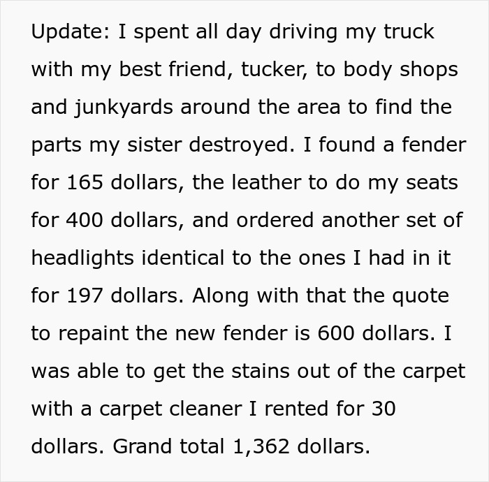 17YO Ruins Bro’s Truck By Driving Drunk, Throws A Fit As He Demands $3.3K To Cover The Damage