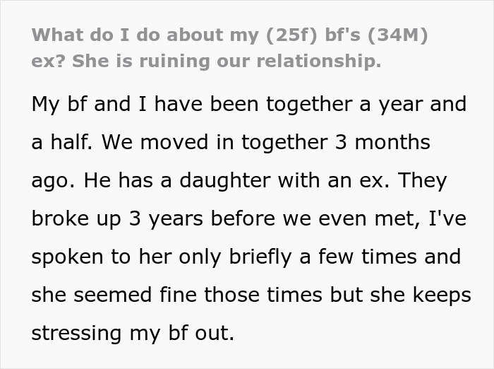 Woman Confused When BF&rsquo;s Ex Starts Being Difficult, Meets Her And Finds Out She Is Not The Problem