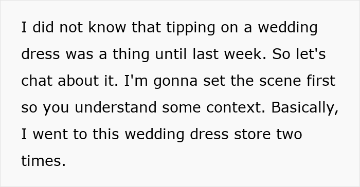 “I Felt Really Icky”: Woman Refuses To Tip For A Wedding Dress, The Internet Sides With Her