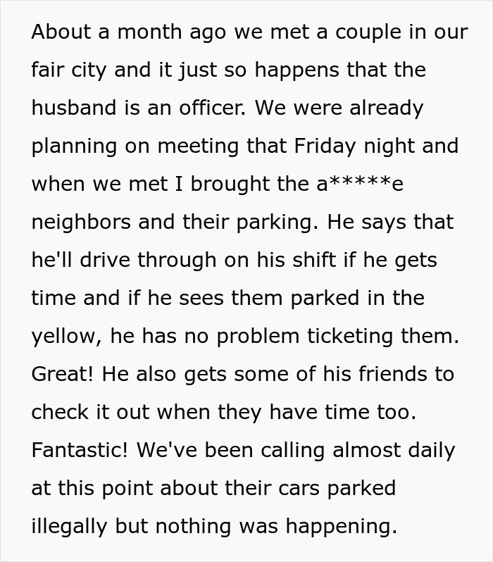 Family Treats Their Street As Their Personal Parking Space, Doesn’t See Neighbor’s Pro Revenge Coming Family Treats Their Street As Their Personal Parking Space, Doesn’t See Neighbor’s Pro Revenge Coming