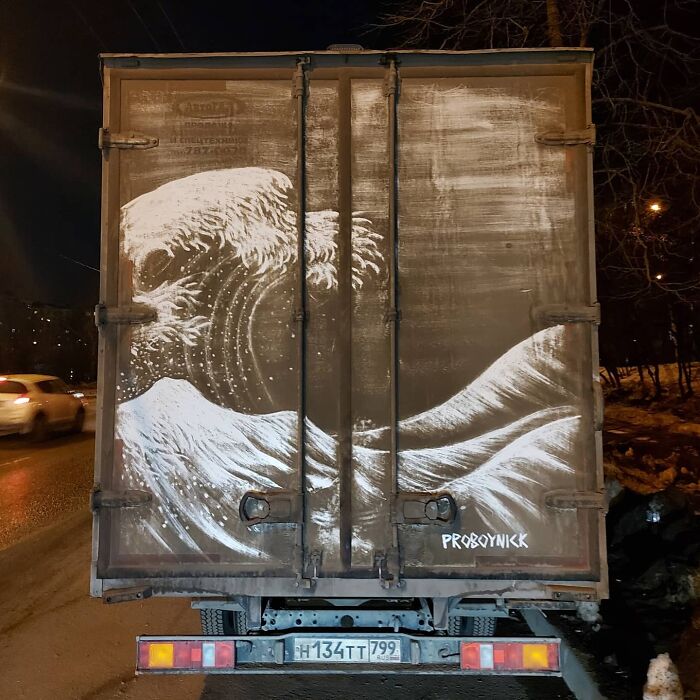 Owners Of Dirty Trucks Find Amazing Drawings On Their Vehicles Left By This Artist (40 New Pics)