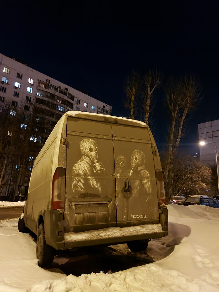 Owners Of Dirty Trucks Find Amazing Drawings On Their Vehicles Left By This Artist (40 New Pics)