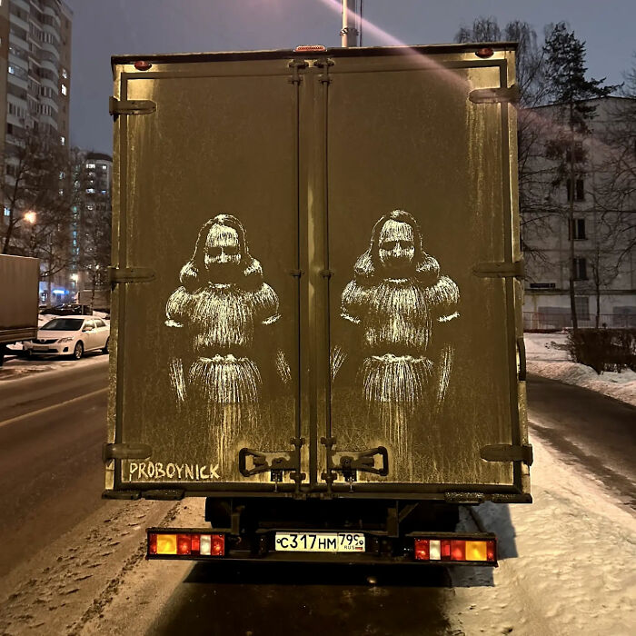 Owners Of Dirty Trucks Find Amazing Drawings On Their Vehicles Left By This Artist (40 New Pics)