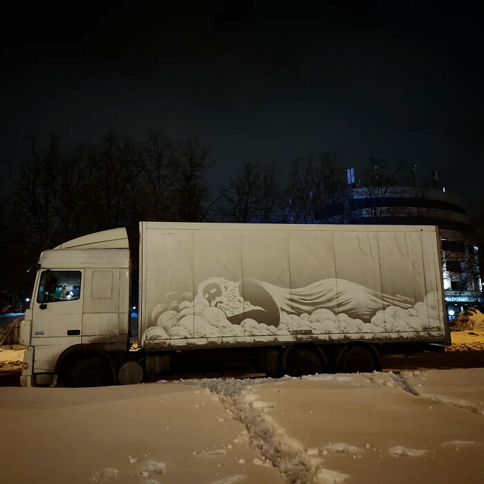 Owners Of Dirty Trucks Find Amazing Drawings On Their Vehicles Left By This Artist (40 New Pics)