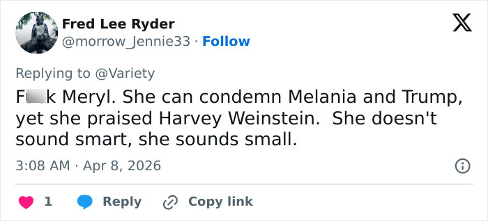 Meryl Streep’s Harsh Words About Melania Trump’s Fashion Spark Debate After Fans Dig Up Her Past