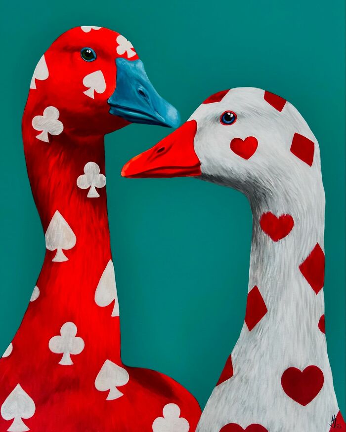26 Surreal Goose Paintings By Ivanka Nechyporuk That Feel Playful And Unsettling At Once