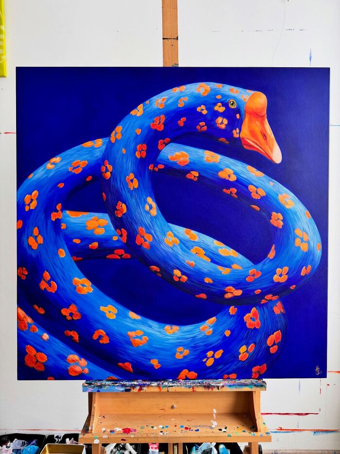 26 Surreal Goose Paintings By Ivanka Nechyporuk That Feel Playful And Unsettling At Once