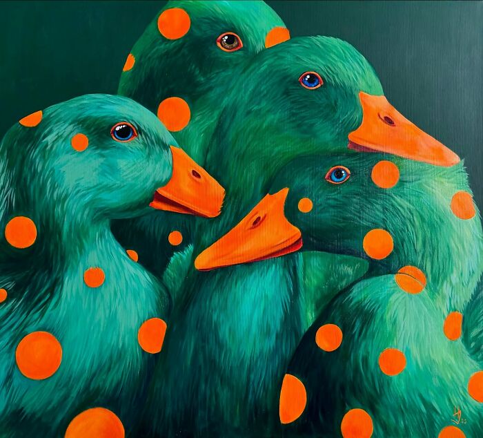 26 Surreal Goose Paintings By Ivanka Nechyporuk That Feel Playful And Unsettling At Once