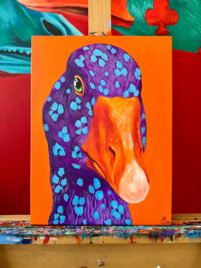 26 Surreal Goose Paintings By Ivanka Nechyporuk That Feel Playful And Unsettling At Once