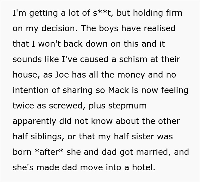 Brothers Threaten Half-Sister With A Lawsuit, $158K They Were Promised Get Withdrawn And Dad&rsquo;s Affair Exposed