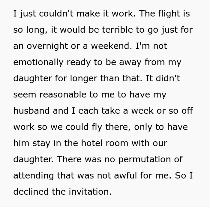 Mom RSVPs &lsquo;No&rsquo; To Childfree Wedding An 12-Hour Flight Away, Bride Takes It Personally