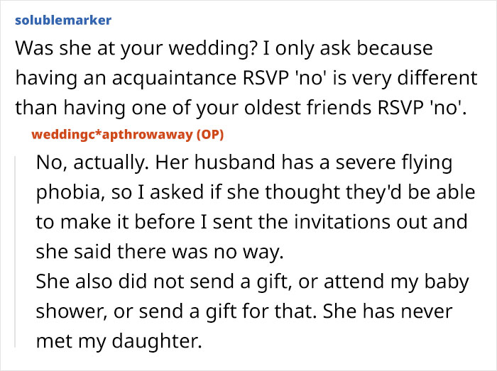 Mom RSVPs &lsquo;No&rsquo; To Childfree Wedding An 12-Hour Flight Away, Bride Takes It Personally