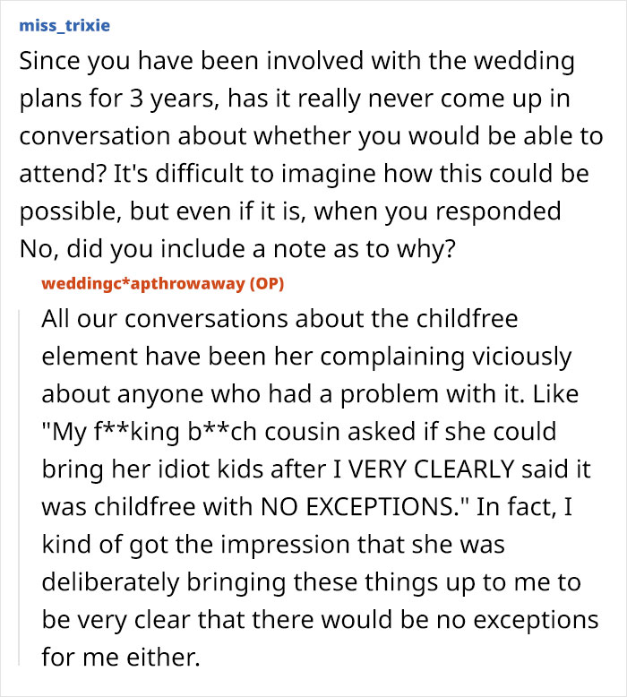 Mom RSVPs &lsquo;No&rsquo; To Childfree Wedding An 12-Hour Flight Away, Bride Takes It Personally