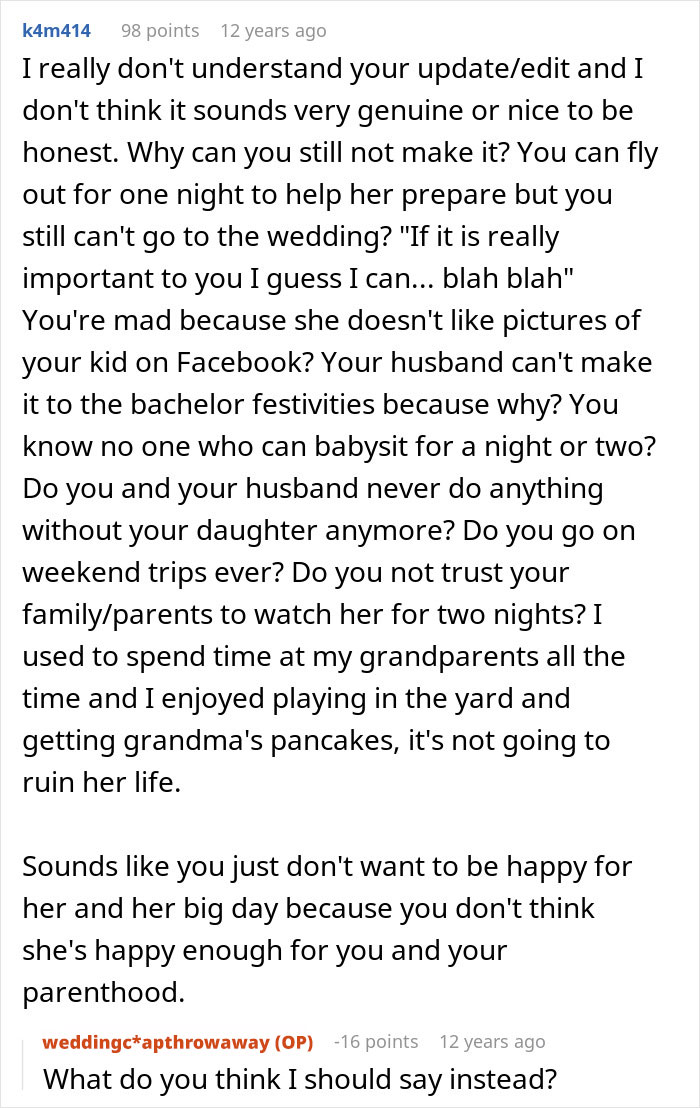 Mom RSVPs &lsquo;No&rsquo; To Childfree Wedding An 12-Hour Flight Away, Bride Takes It Personally