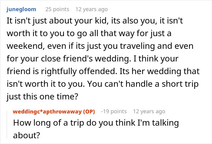 Mom RSVPs &lsquo;No&rsquo; To Childfree Wedding An 12-Hour Flight Away, Bride Takes It Personally