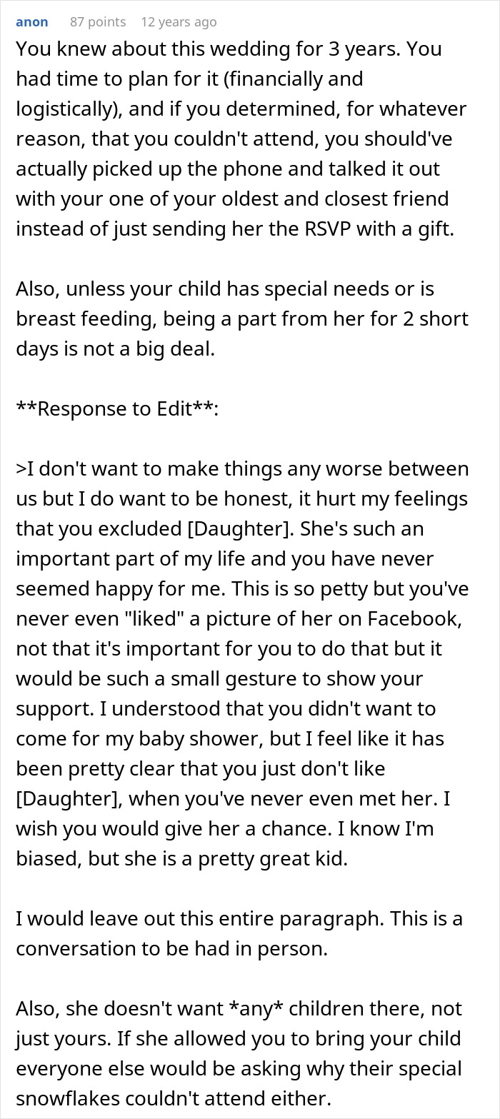 Mom RSVPs &lsquo;No&rsquo; To Childfree Wedding An 12-Hour Flight Away, Bride Takes It Personally