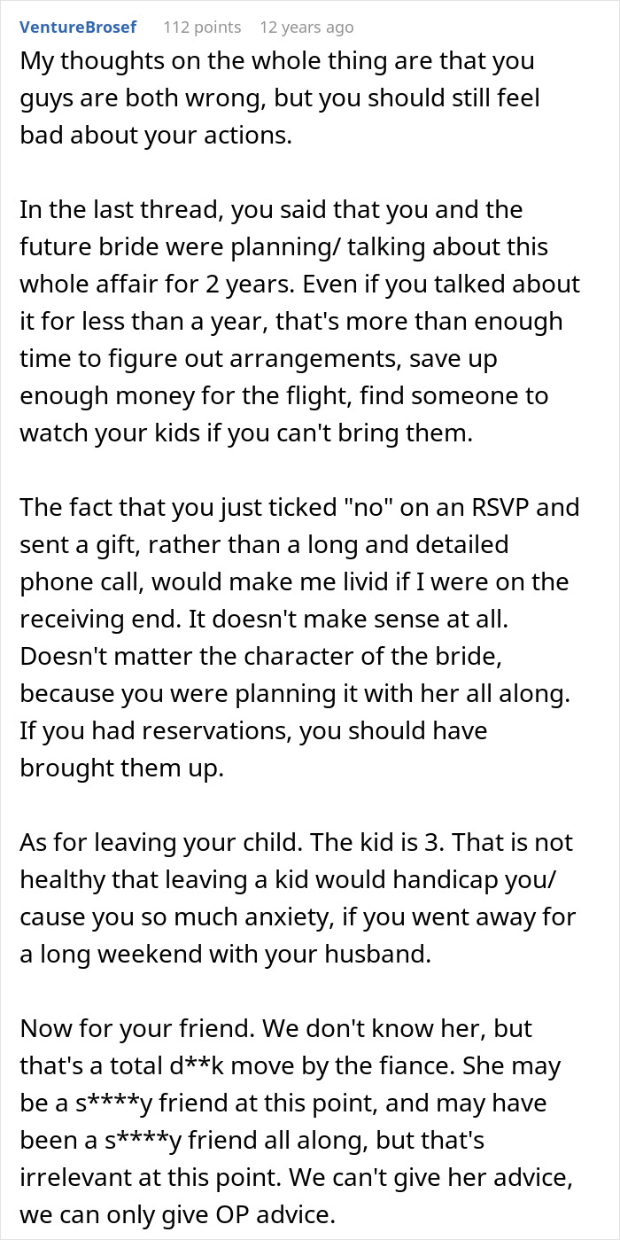 Mom RSVPs &lsquo;No&rsquo; To Childfree Wedding An 12-Hour Flight Away, Bride Takes It Personally