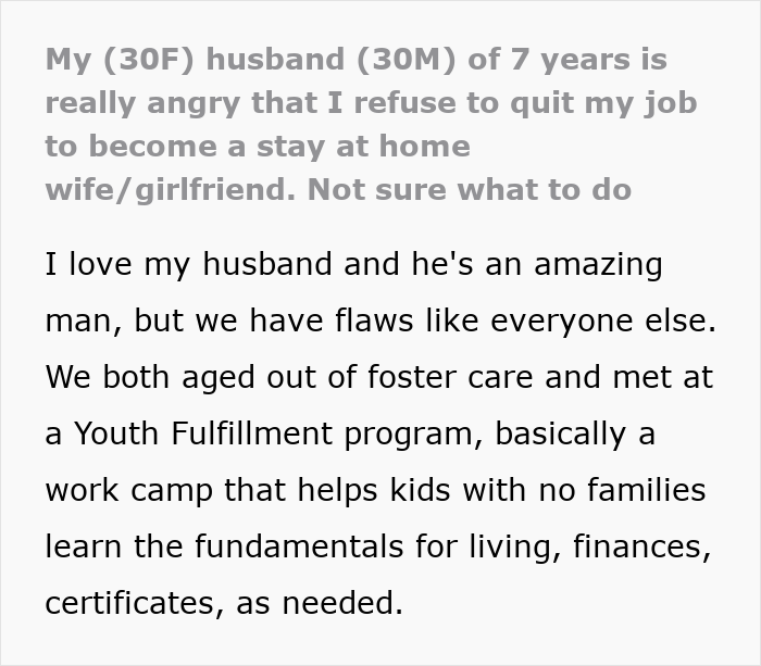 Man Calls Wife Selfish For Refusing To Become A SAHM While Cheating On Her The Entire Time