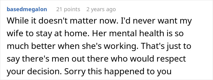 Man Calls Wife Selfish For Refusing To Become A SAHM While Cheating On Her The Entire Time