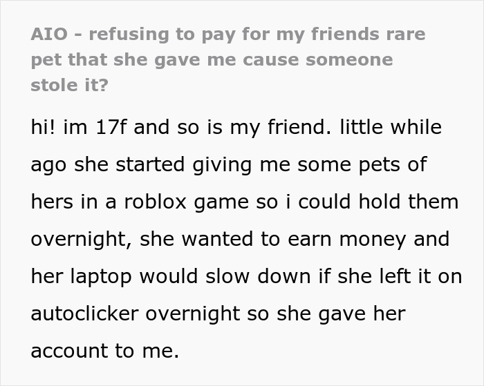 Teen Loses Roblox Pet She Was Watching For Friend, Owner Slaps $4K Price Tag On Pixels And Loses It