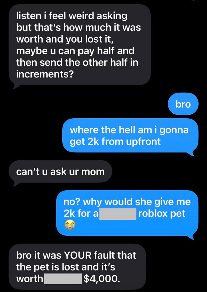 Teen Loses Roblox Pet She Was Watching For Friend, Owner Slaps $4K Price Tag On Pixels And Loses It