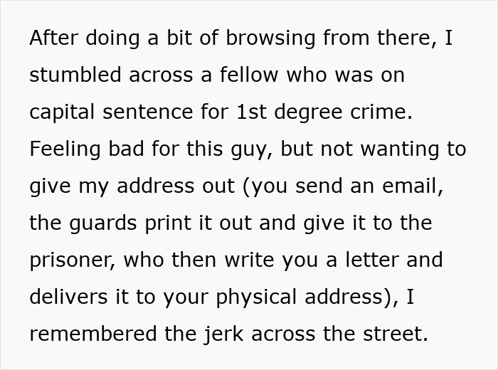20YO Writes To Prisoner Pen Pal &ldquo;On Behalf&rdquo; Of Rude Neighbor, Pretending He&rsquo;s Gay, His Wife Fumes