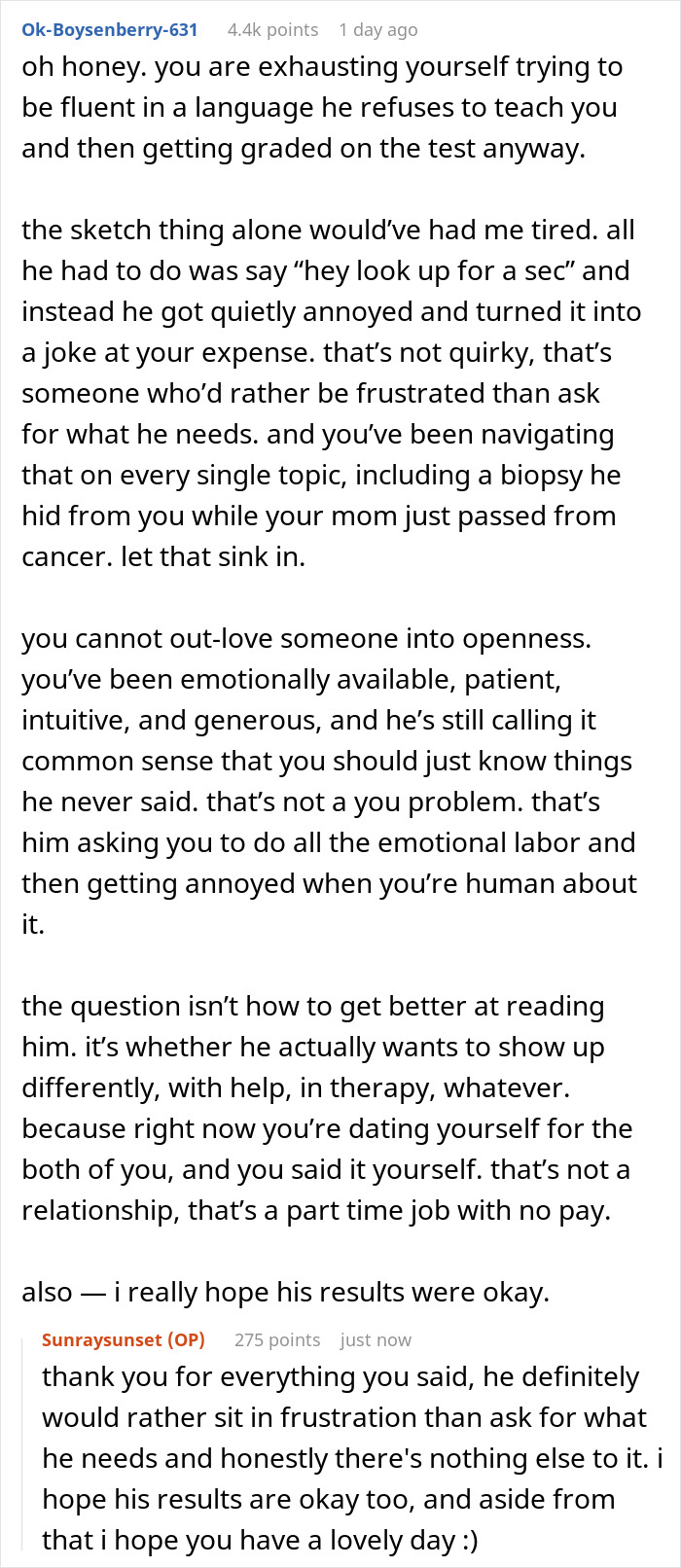 Avoidant BF Keeps Turning Basic Feelings Into Mind Games, Exhausted GF Refuses To Play Along Avoidant BF Keeps Turning Basic Feelings Into Mind Games, Exhausted GF Refuses To Play Along