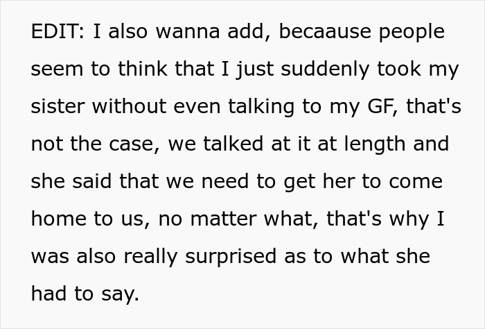 Woman Demands Boyfriend Choose Between Her And His Abandoned Sister: “Isn’t Ready To Become A Mother”