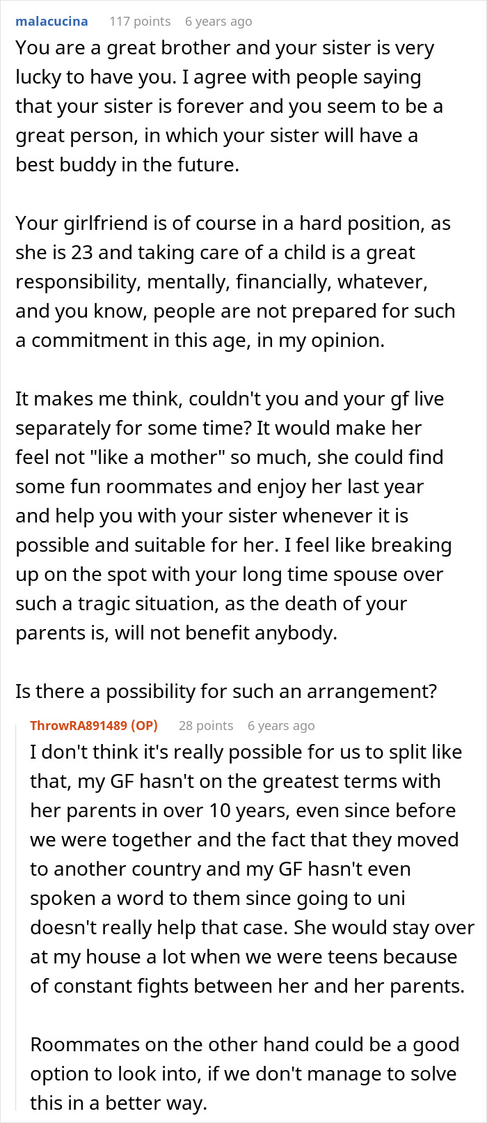 Woman Demands Boyfriend Choose Between Her And His Abandoned Sister: “Isn’t Ready To Become A Mother”
