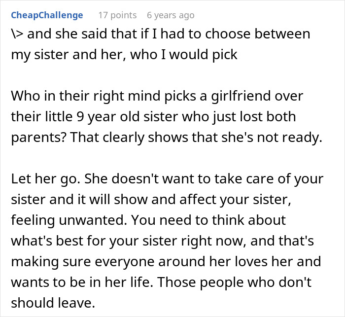 Woman Demands Boyfriend Choose Between Her And His Abandoned Sister: “Isn’t Ready To Become A Mother”