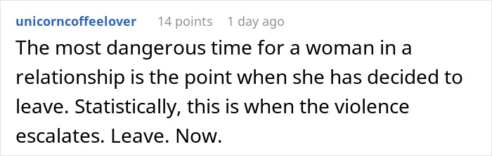 Woman Fakes Work Trip To Escape Volatile Boyfriend, Asks If That Makes Her A Coward