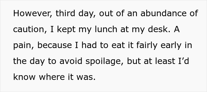 HR Refuses To Get Involved With Lunch Thief Issue Until Man Cleverly Uses HR Person’s Food As Bait