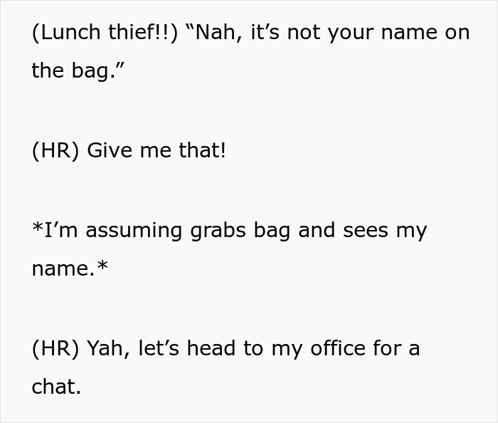 HR Refuses To Get Involved With Lunch Thief Issue Until Man Cleverly Uses HR Person’s Food As Bait