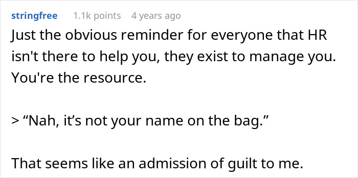 HR Refuses To Get Involved With Lunch Thief Issue Until Man Cleverly Uses HR Person’s Food As Bait