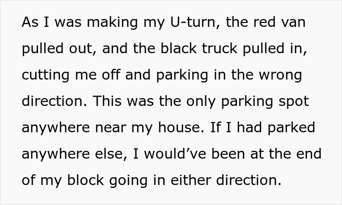 Woman’s Parking Spot Gets Nicked By Entitled Guests, She Traps Their Car And Enjoys The Show