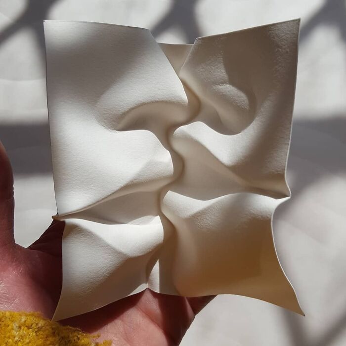 This Artist Transforms A Single Sheet Of Paper Into Mesmerizing Geometric Sculptures (40 Pics)