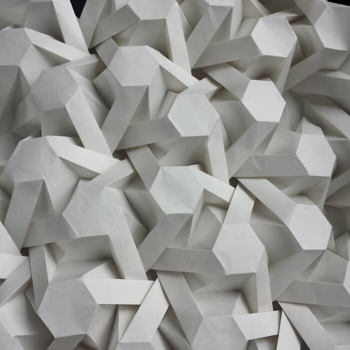 This Artist Transforms A Single Sheet Of Paper Into Mesmerizing Geometric Sculptures (40 Pics)