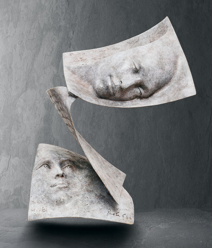 Artist Paola Grizi Turns Bronze And Clay Into Stunning Sculptures Of Hidden Faces (25 Pics)