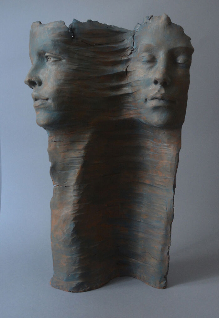 Artist Paola Grizi Turns Bronze And Clay Into Stunning Sculptures Of Hidden Faces (25 Pics)