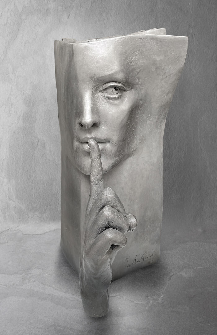 Artist Paola Grizi Turns Bronze And Clay Into Stunning Sculptures Of Hidden Faces (25 Pics)