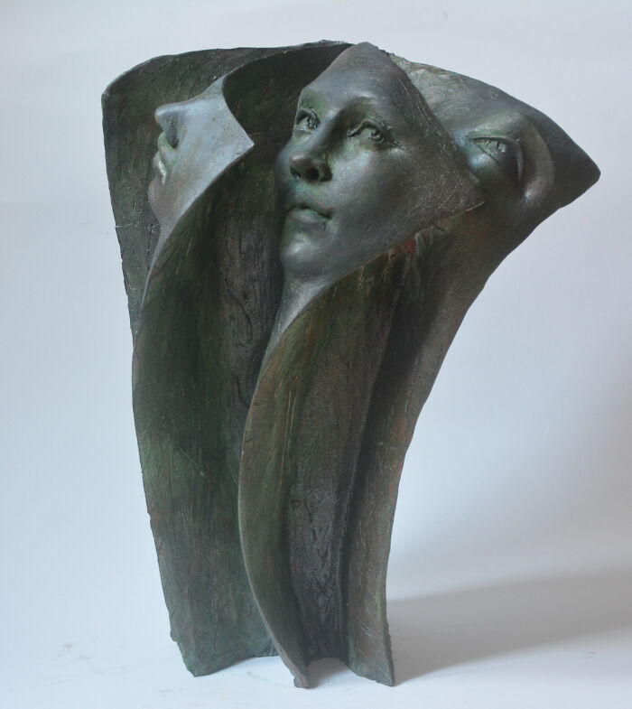 Artist Paola Grizi Turns Bronze And Clay Into Stunning Sculptures Of Hidden Faces (25 Pics)