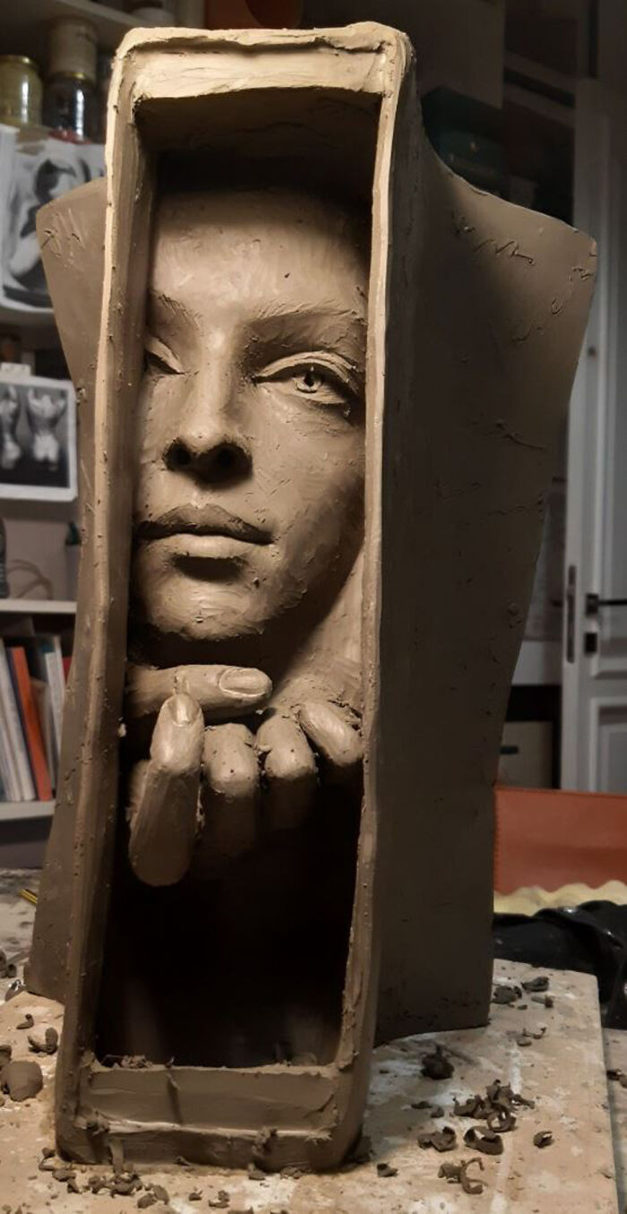 Artist Paola Grizi Turns Bronze And Clay Into Stunning Sculptures Of Hidden Faces (25 Pics)