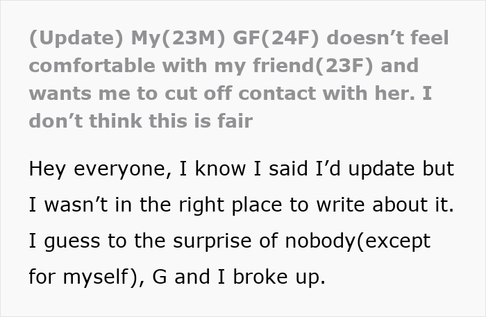 Woman Breaks Up With BF After She Sees How Close His Female Friend Is To His Family