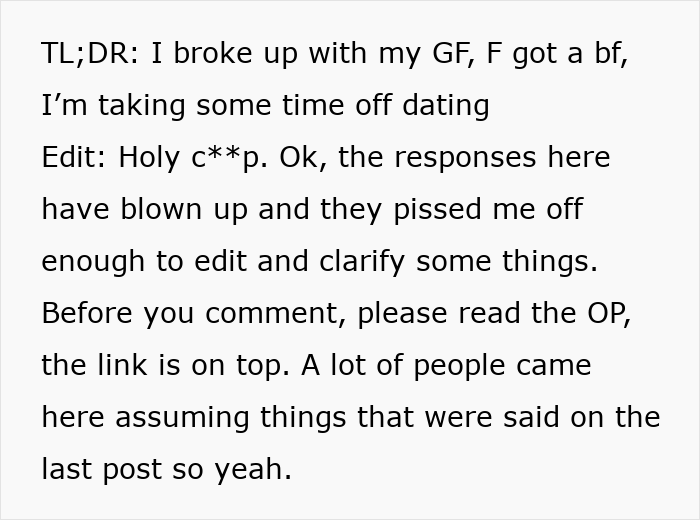 Woman Breaks Up With BF After She Sees How Close His Female Friend Is To His Family