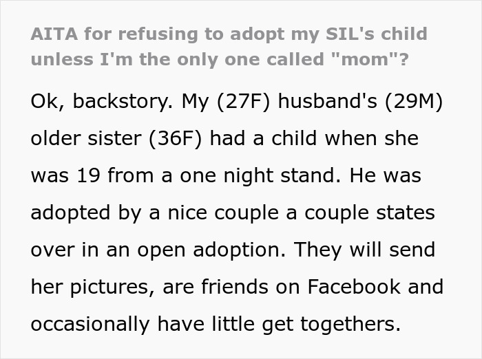 Woman Wants Her Baby To Be Adopted By Her Brother, Furious After SIL Says She’s Going To Be The Only Mom