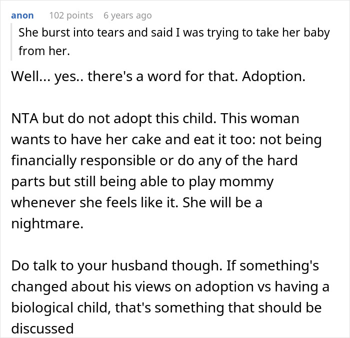 Woman Wants Her Baby To Be Adopted By Her Brother, Furious After SIL Says She’s Going To Be The Only Mom