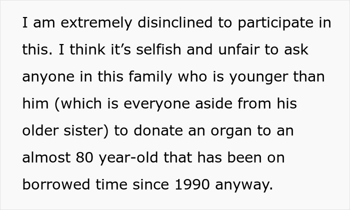 Man Refuses To Donate Kidney To 77-Year-Old Dad “To Keep Frankenstein‘s Monster Alive” Man Refuses To Donate Kidney To 77-Year-Old Dad “To Keep Frankenstein‘s Monster Alive”